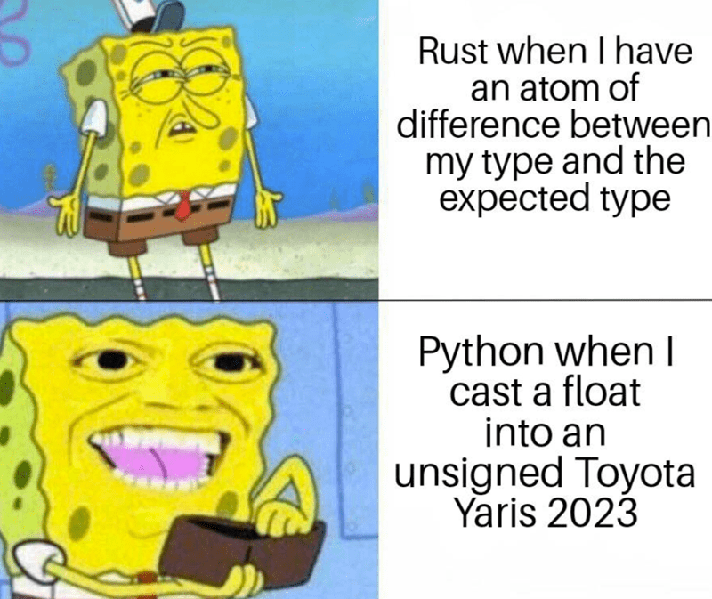 Rust vs Python typecast